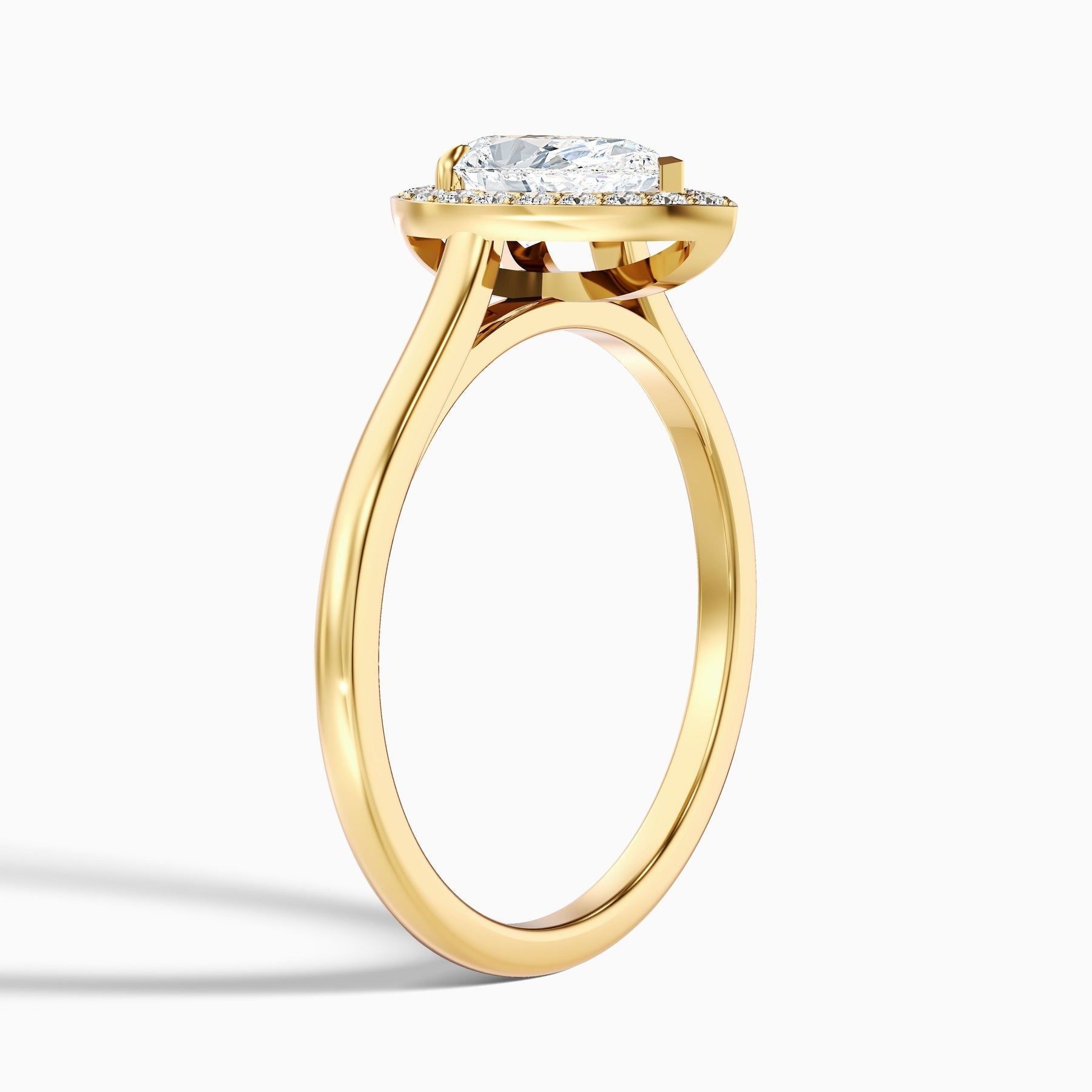 Dresden 1 Carat Pear Halo Lab Grown Diamond Ring